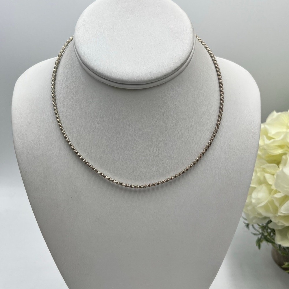 Milor‎ Italy Sterling Silver Serpentine 8.2g Twisted Snake Torque Omega Necklace